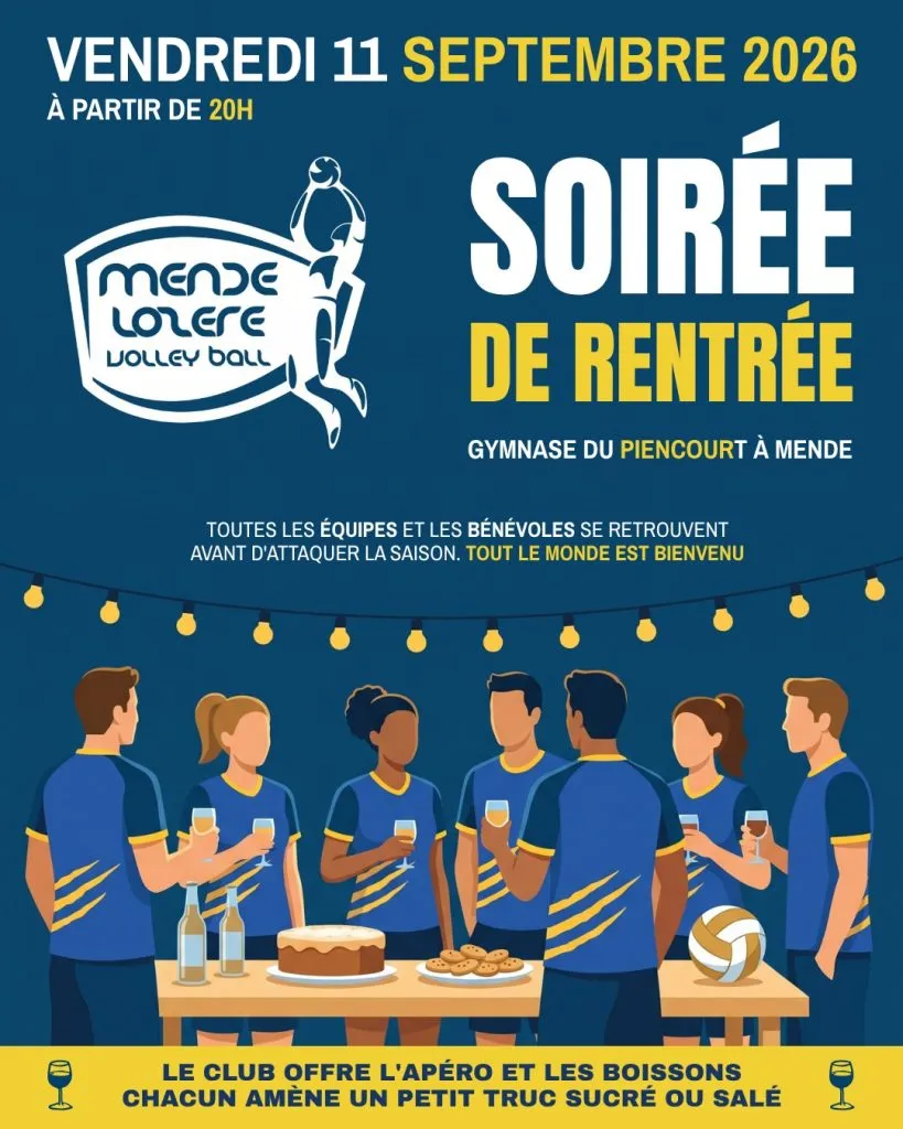 Soirée de rentrée MLVB, soirée club volleyball