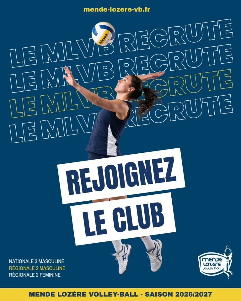 Le Mende Lozère VB recrute ! Des bénévoles et des joueurs pour la nouvelle saison.